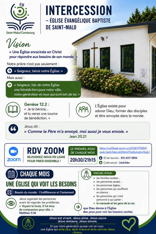 intercession chaque mois jeudi 20h30